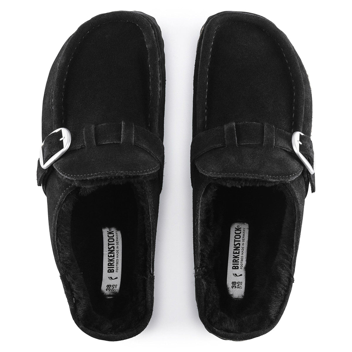 Buckley Shearling Suede Leather in Color Black | Birkenstock