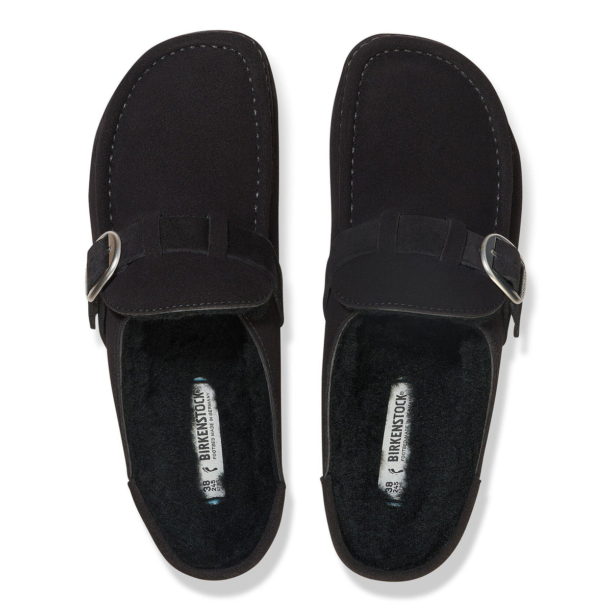 Buckley Shearling Suede Leather in Color Black | Birkenstock