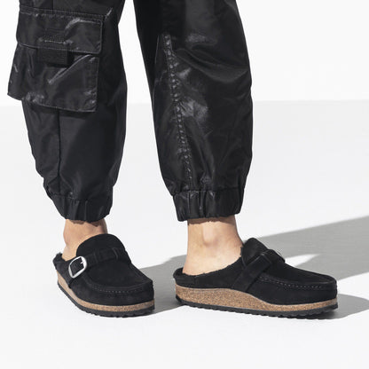 Buckley Shearling Suede Leather in Color Black | Birkenstock