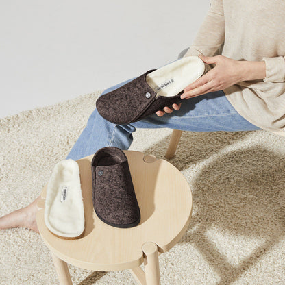 Zermatt Shearling Felt in Color Mocha | Birkenstock