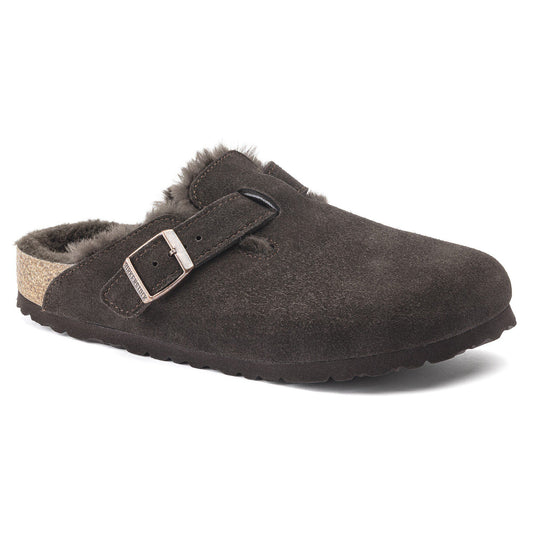 Boston Shearling Suede Leather in Color Mocha | Birkenstock