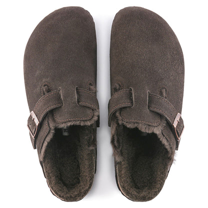 Boston Shearling Suede Leather in Color Mocha | Birkenstock