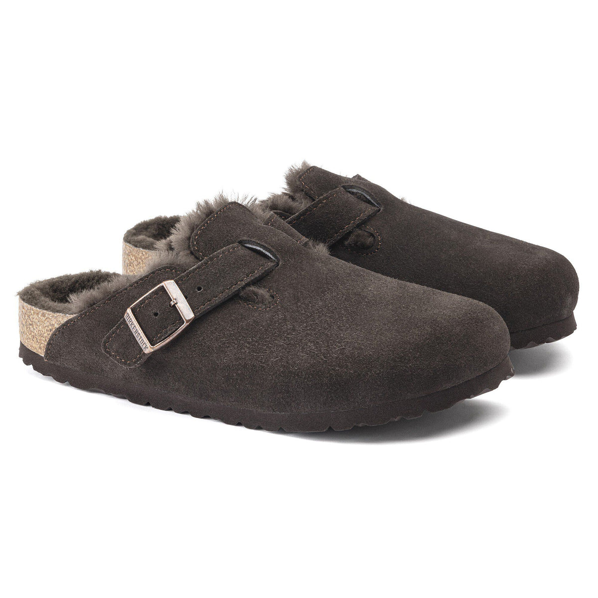 Boston Shearling Suede Leather in Color Mocha | Birkenstock
