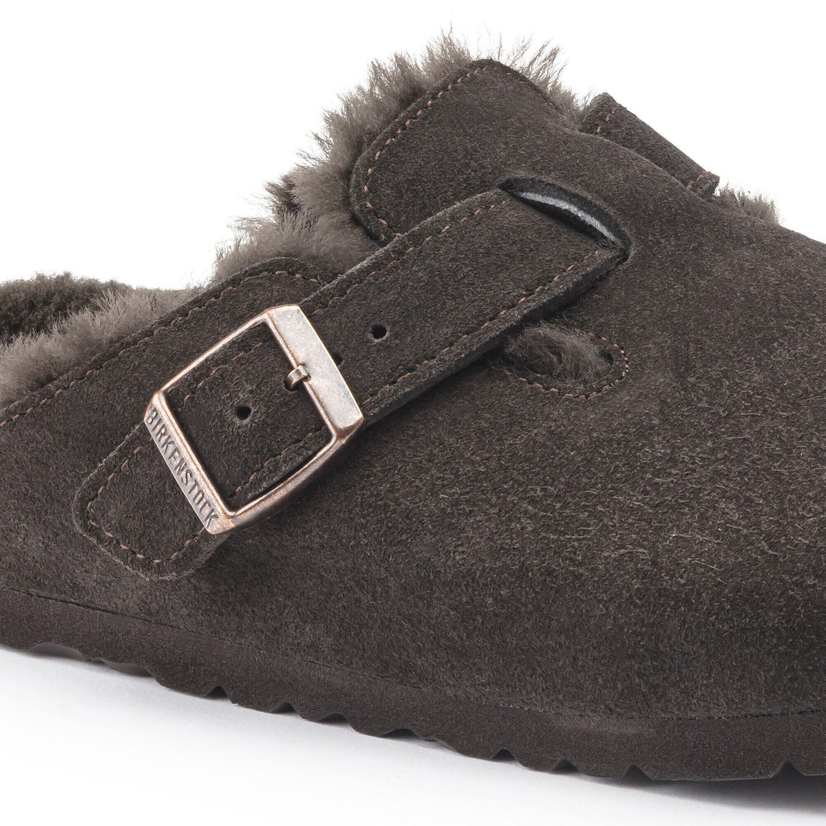 Boston Shearling Suede Leather in Color Mocha | Birkenstock