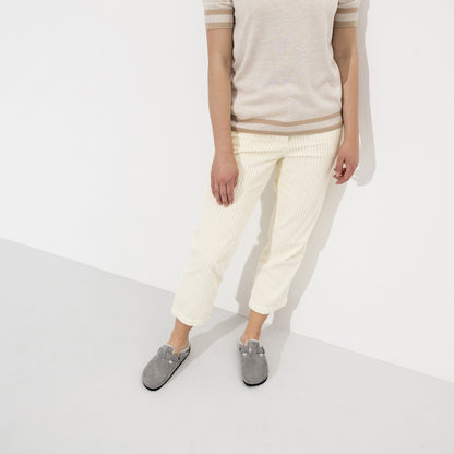 Boston Shearling Suede Leather in Color Stone Coin | Birkenstock