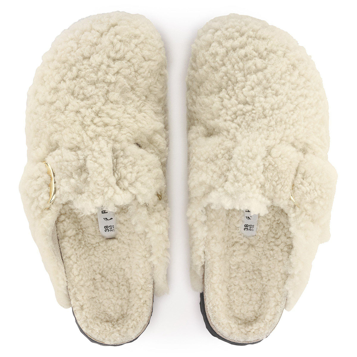 Boston Big Buckle Shearling in Color Teddy Eggshell | Birkenstock