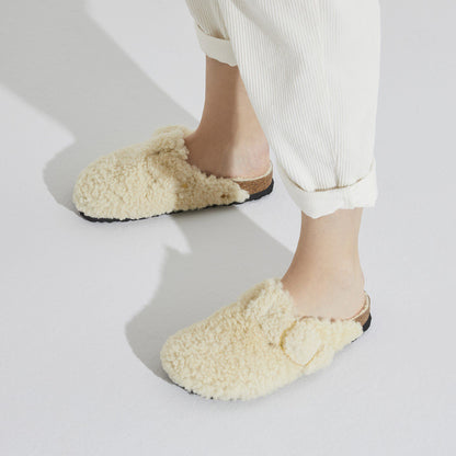 Boston Big Buckle Shearling in Color Teddy Eggshell | Birkenstock