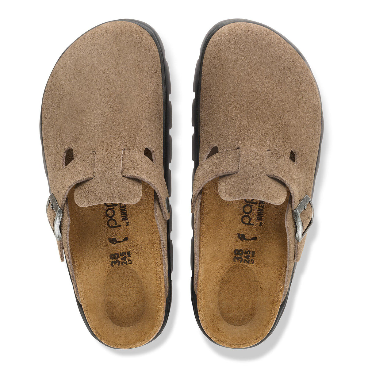 Boston Chunky Suede Leather in Color Gray Taupe | Birkenstock