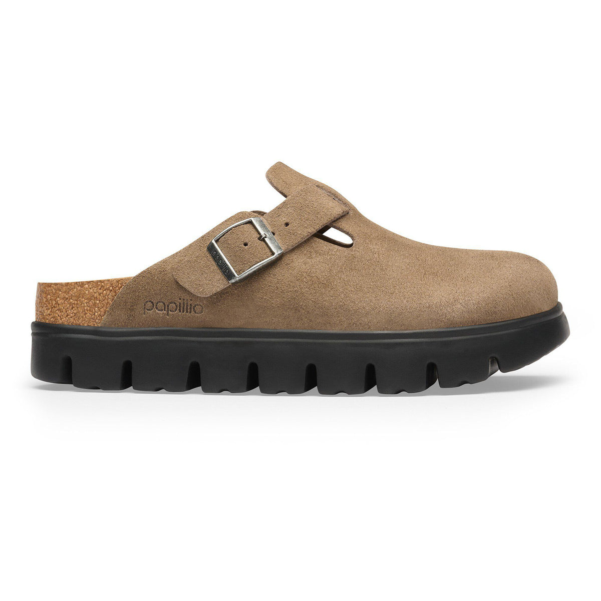 Boston Chunky Suede Leather in Color Gray Taupe | Birkenstock