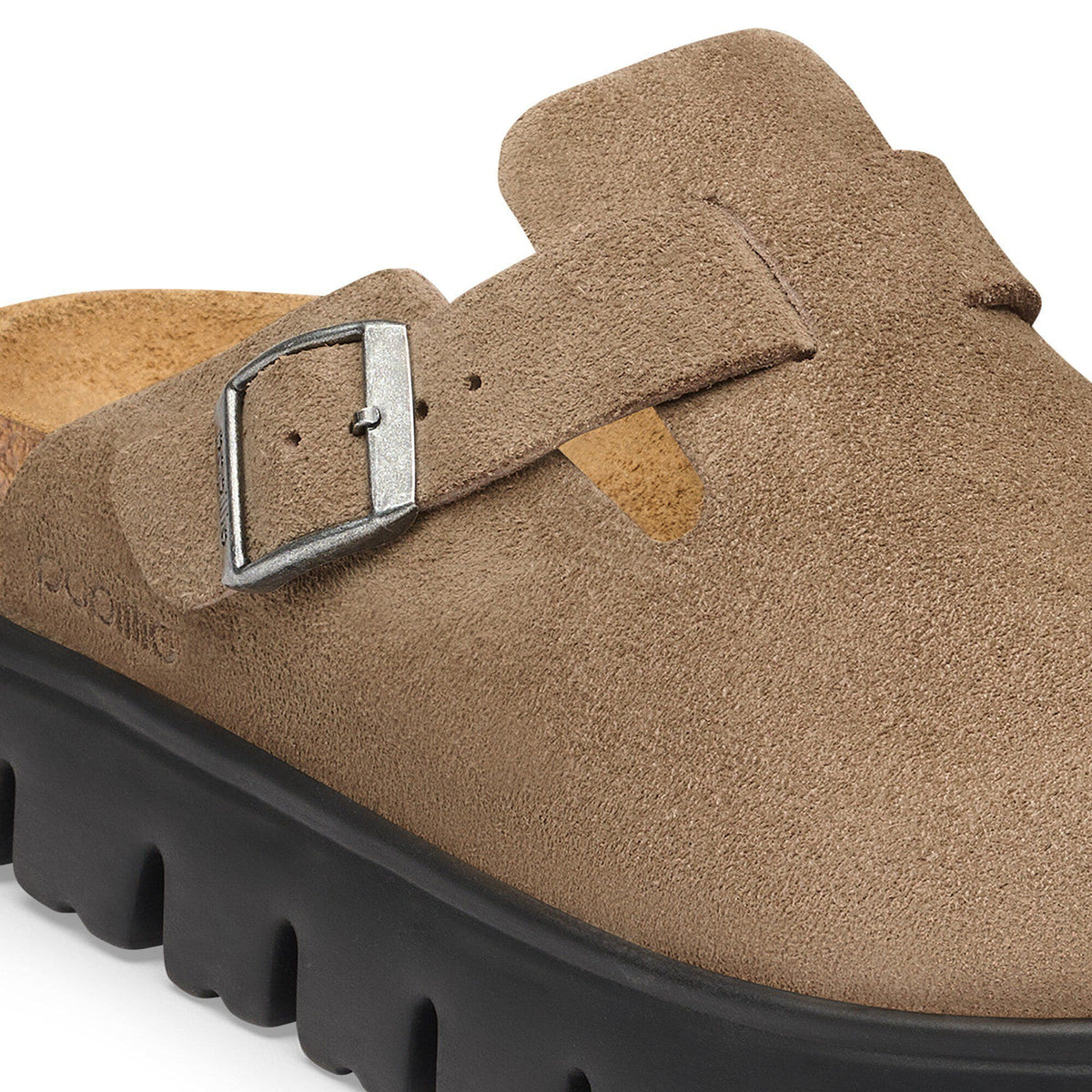 Boston Chunky Suede Leather in Color Gray Taupe | Birkenstock