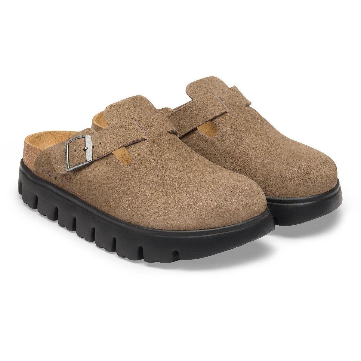 Boston Chunky Suede Leather in Color Gray Taupe | Birkenstock
