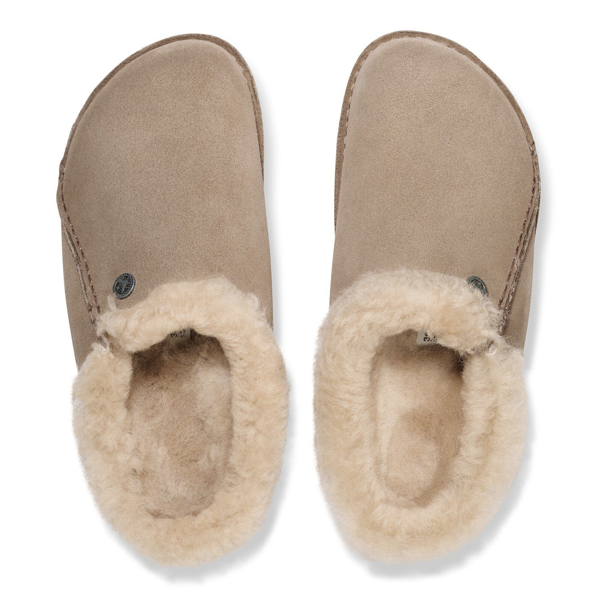 Zermatt Premium Shearling Suede Leather in Color Taupe | Birkenstock