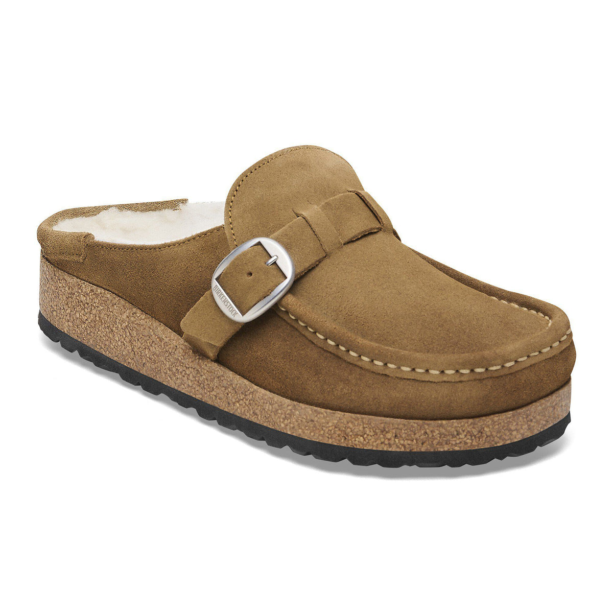 Buckley Shearling Suede Leather in Color Dark Tea | Birkenstock