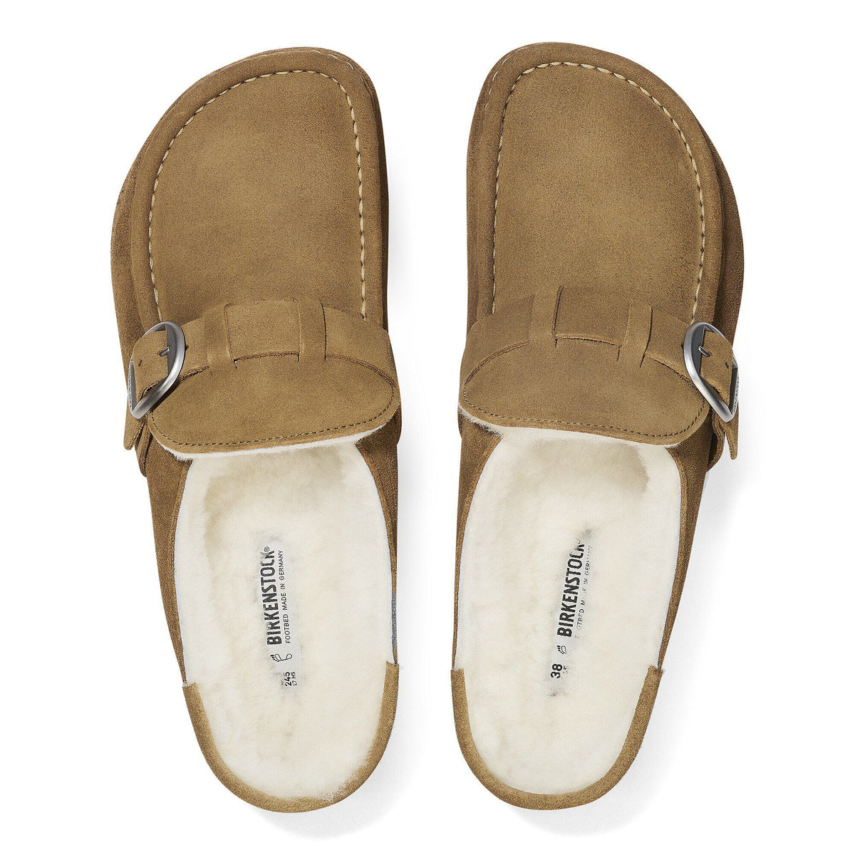 Buckley Shearling Suede Leather in Color Dark Tea | Birkenstock