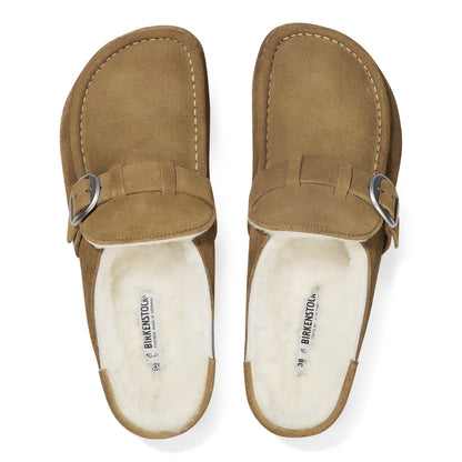 Buckley Shearling Suede Leather in Color Dark Tea | Birkenstock