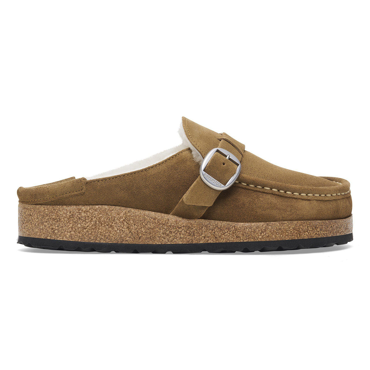Buckley Shearling Suede Leather in Color Dark Tea | Birkenstock