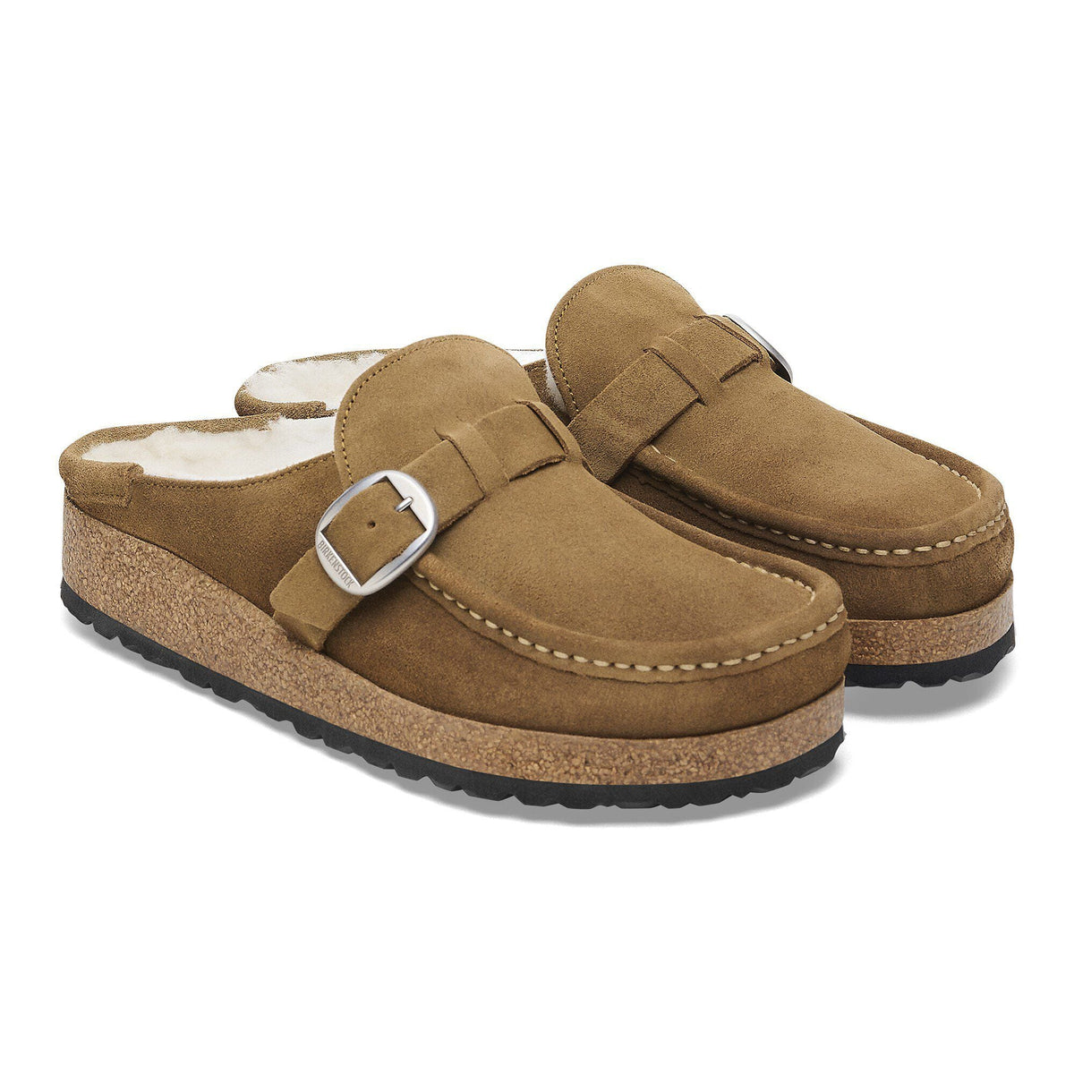 Buckley Shearling Suede Leather in Color Dark Tea | Birkenstock