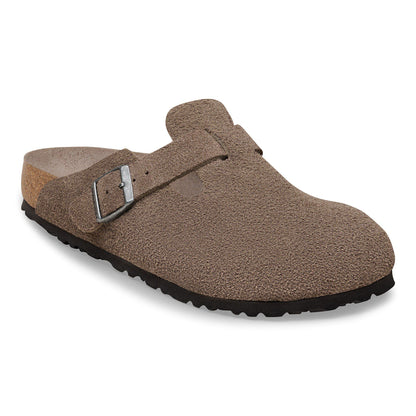 Boston Soft Footbed Suede Leather in Color Concrete Gray | Birkenstock
