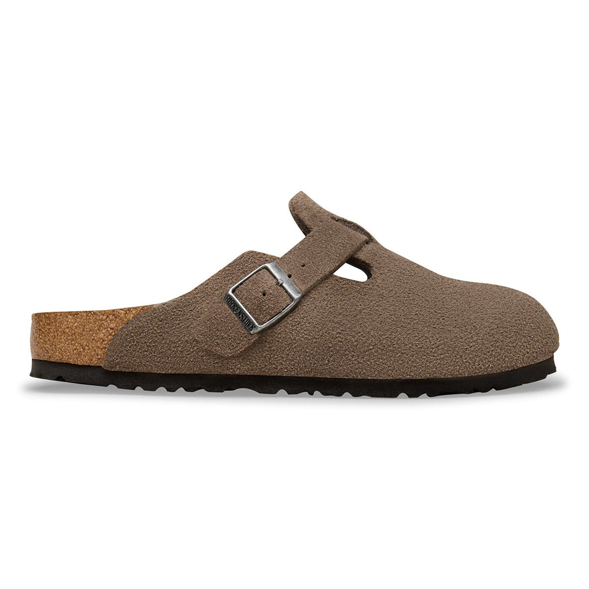Boston Soft Footbed Suede Leather in Color Concrete Gray | Birkenstock