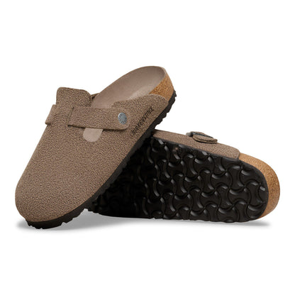 Boston Soft Footbed Suede Leather in Color Concrete Gray | Birkenstock