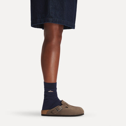 Boston Soft Footbed Suede Leather in Color Concrete Gray | Birkenstock
