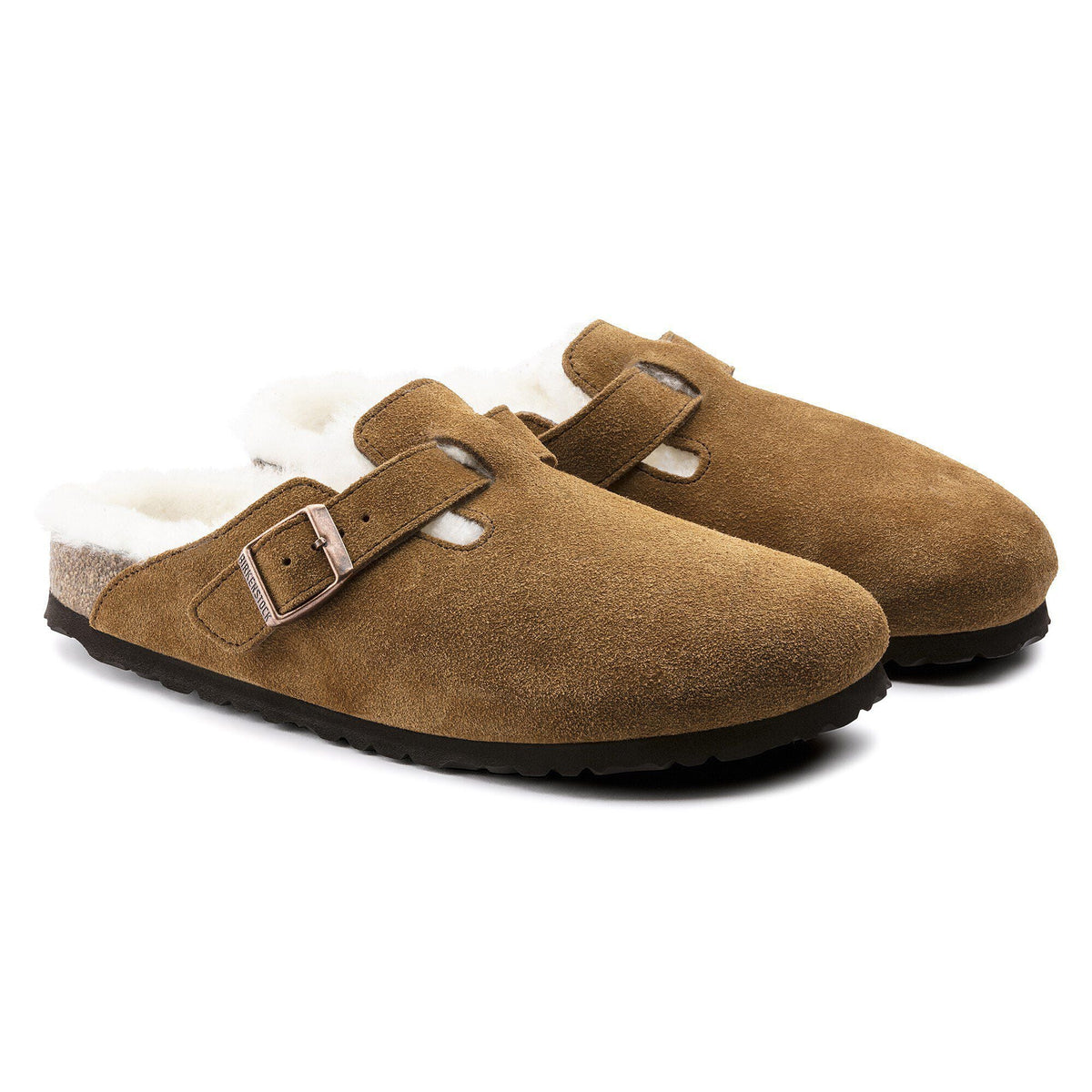 Boston Shearling Suede Leather in Color Mink | Birkenstock