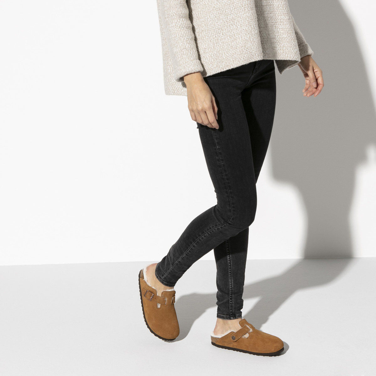 Boston Shearling Suede Leather in Color Mink | Birkenstock