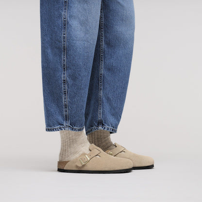 Boston Suede Leather in Color Sandcastle | Birkenstock