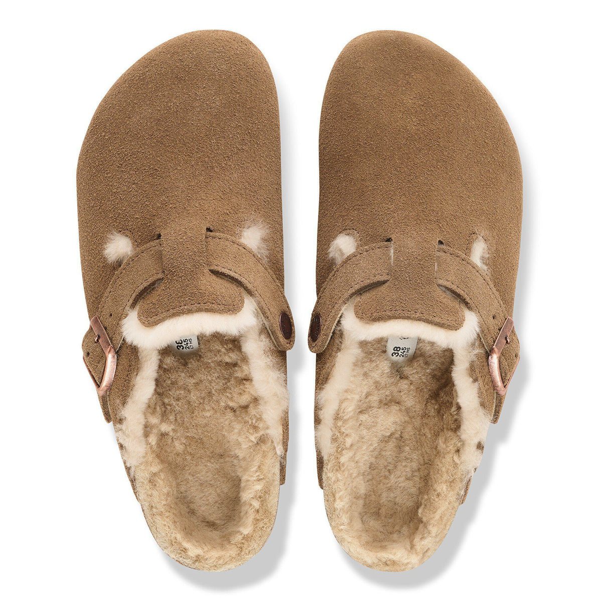 Boston Shearling Suede Leather in Color Dark Tea | Birkenstock