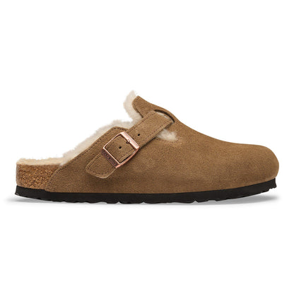 Boston Shearling Suede Leather in Color Dark Tea | Birkenstock