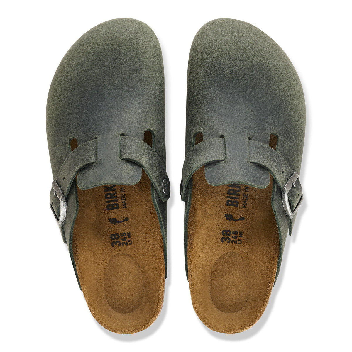 Boston Oiled Leather in Color Thyme | Birkenstock