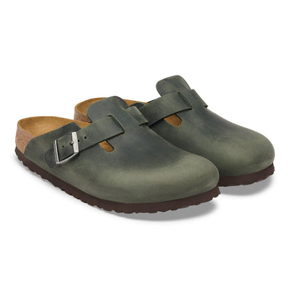 Boston Oiled Leather in Color Thyme | Birkenstock