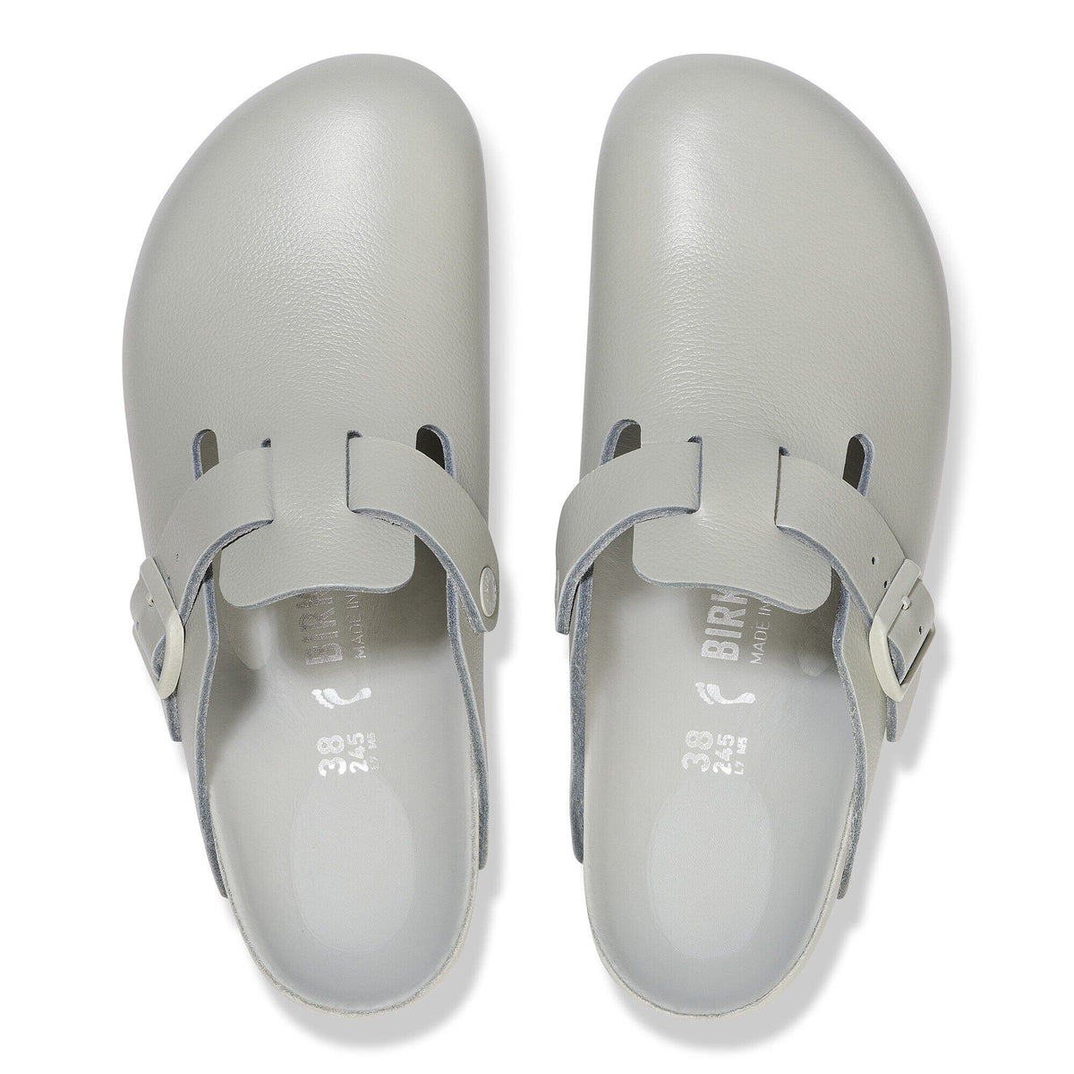 Boston Leather in Color Mineral Gray | Birkenstock