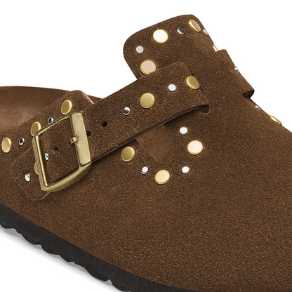 Boston Rivets Suede Leather in Color Carafe Tonal | Birkenstock