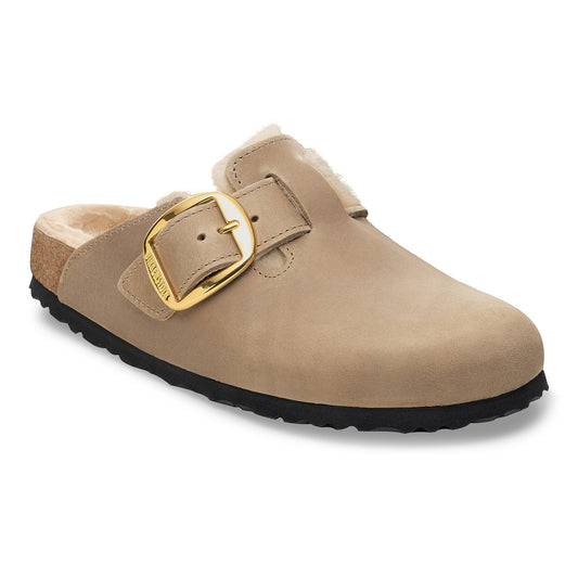 Boston Big Buckle Shearling Oiled Leather in Color Tobacco Brown | Birkenstock