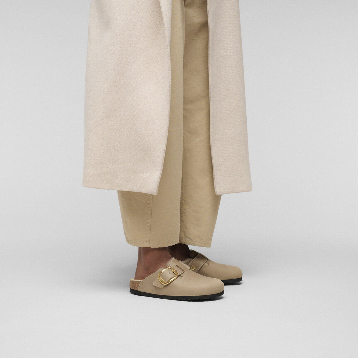 Boston Big Buckle Shearling Oiled Leather in Color Tobacco Brown | Birkenstock