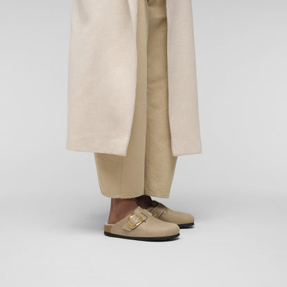 Boston Big Buckle Shearling Oiled Leather in Color Tobacco Brown | Birkenstock