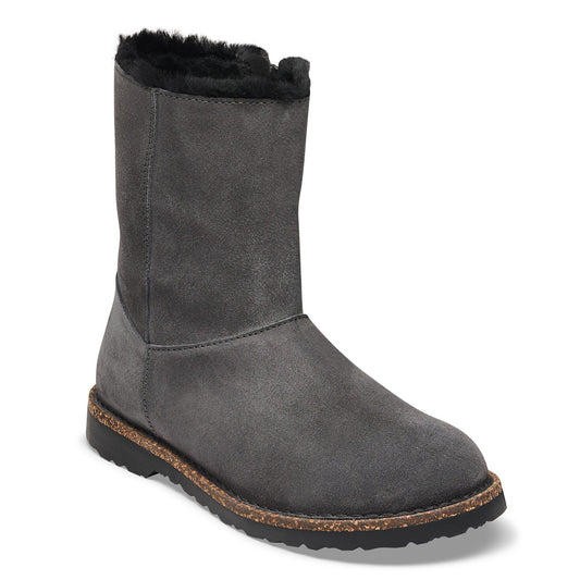 Uppsala Zip Shearling Suede Leather in Color Charcoal | Birkenstock