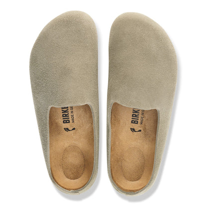 Amsterdam Wrapped Suede Leather in Color Taupe | Birkenstock