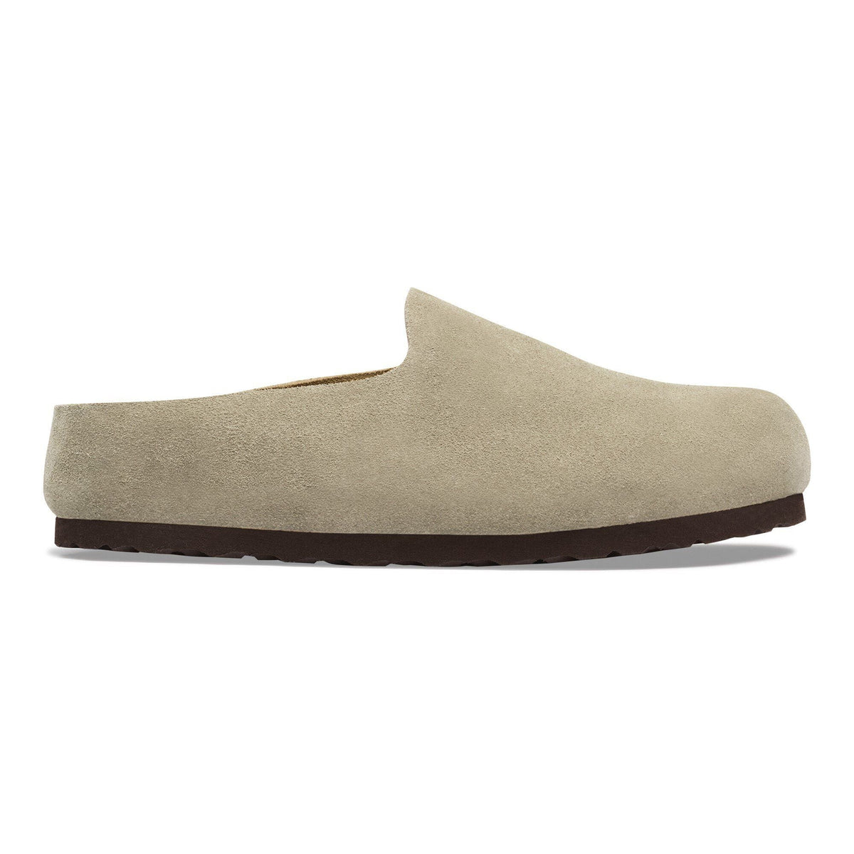 Amsterdam Wrapped Suede Leather in Color Taupe | Birkenstock