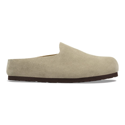 Amsterdam Wrapped Suede Leather in Color Taupe | Birkenstock