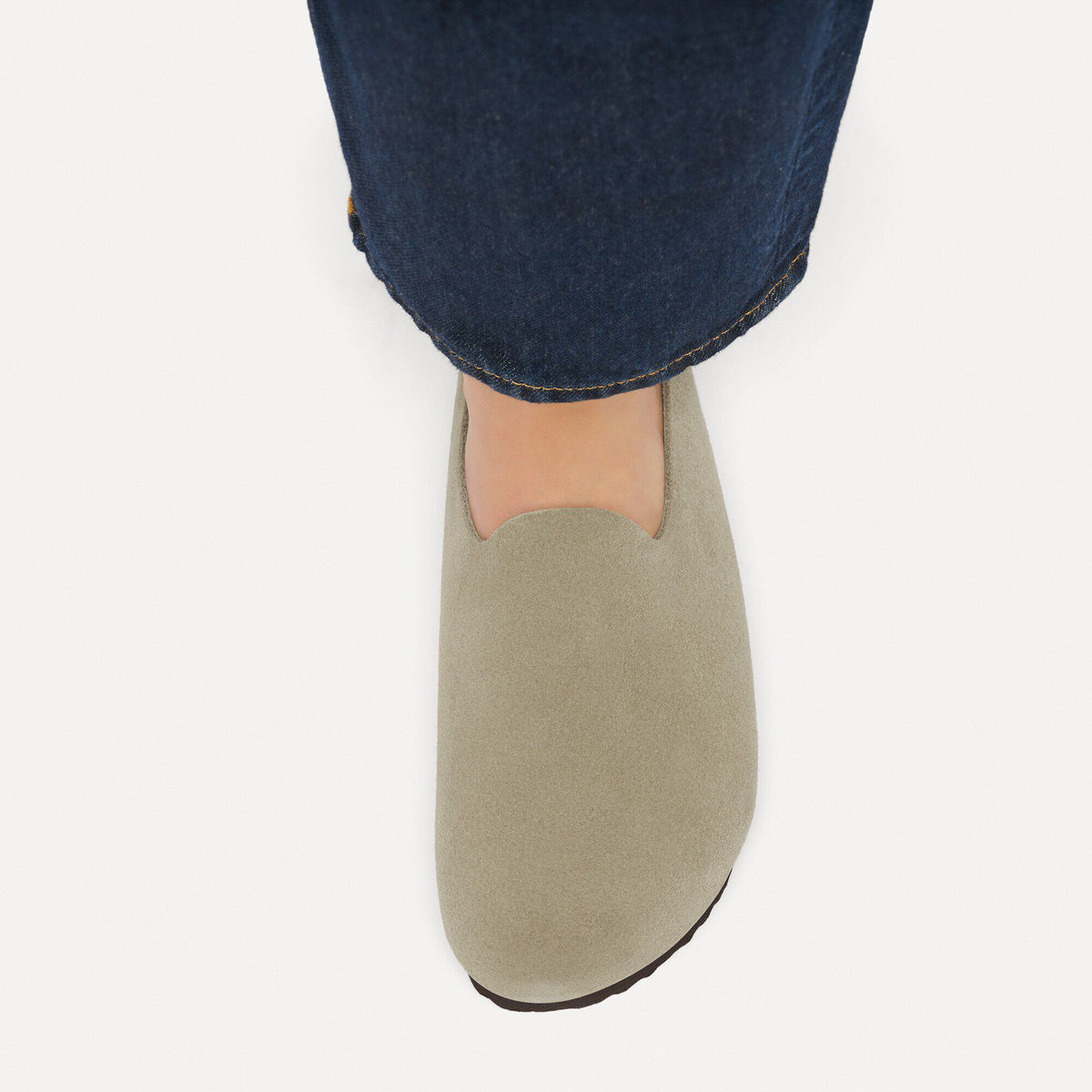 Amsterdam Wrapped Suede Leather in Color Taupe | Birkenstock