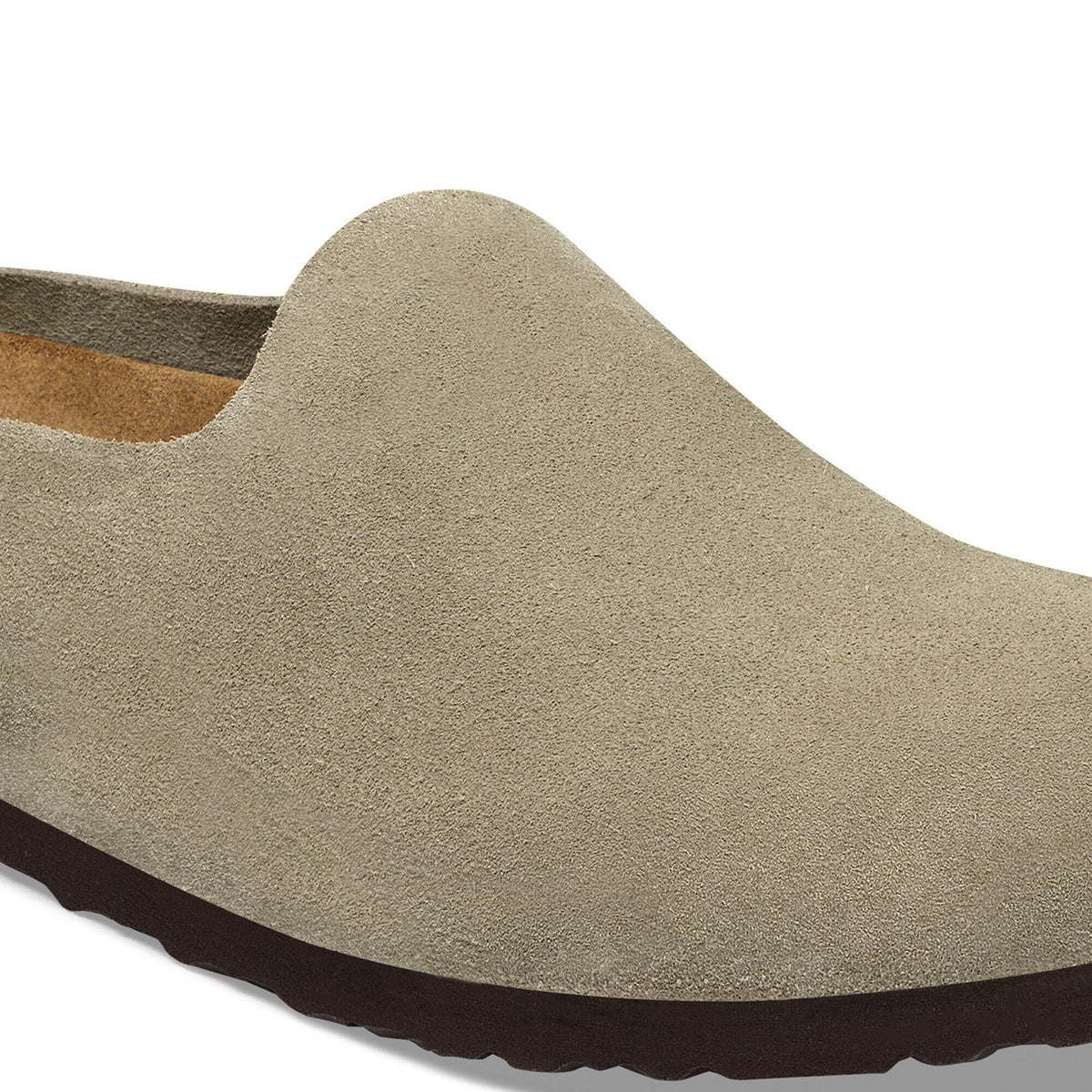 Amsterdam Wrapped Suede Leather in Color Taupe | Birkenstock