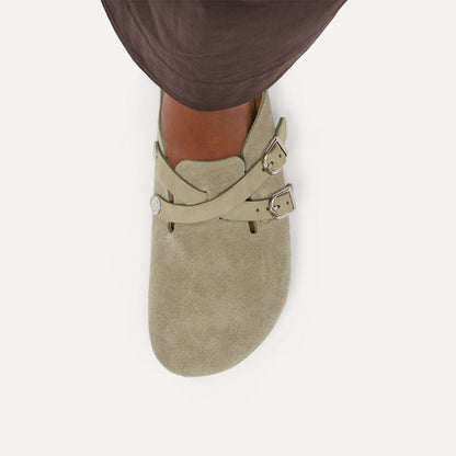 Blair Suede Leather in Color Taupe | Birkenstock