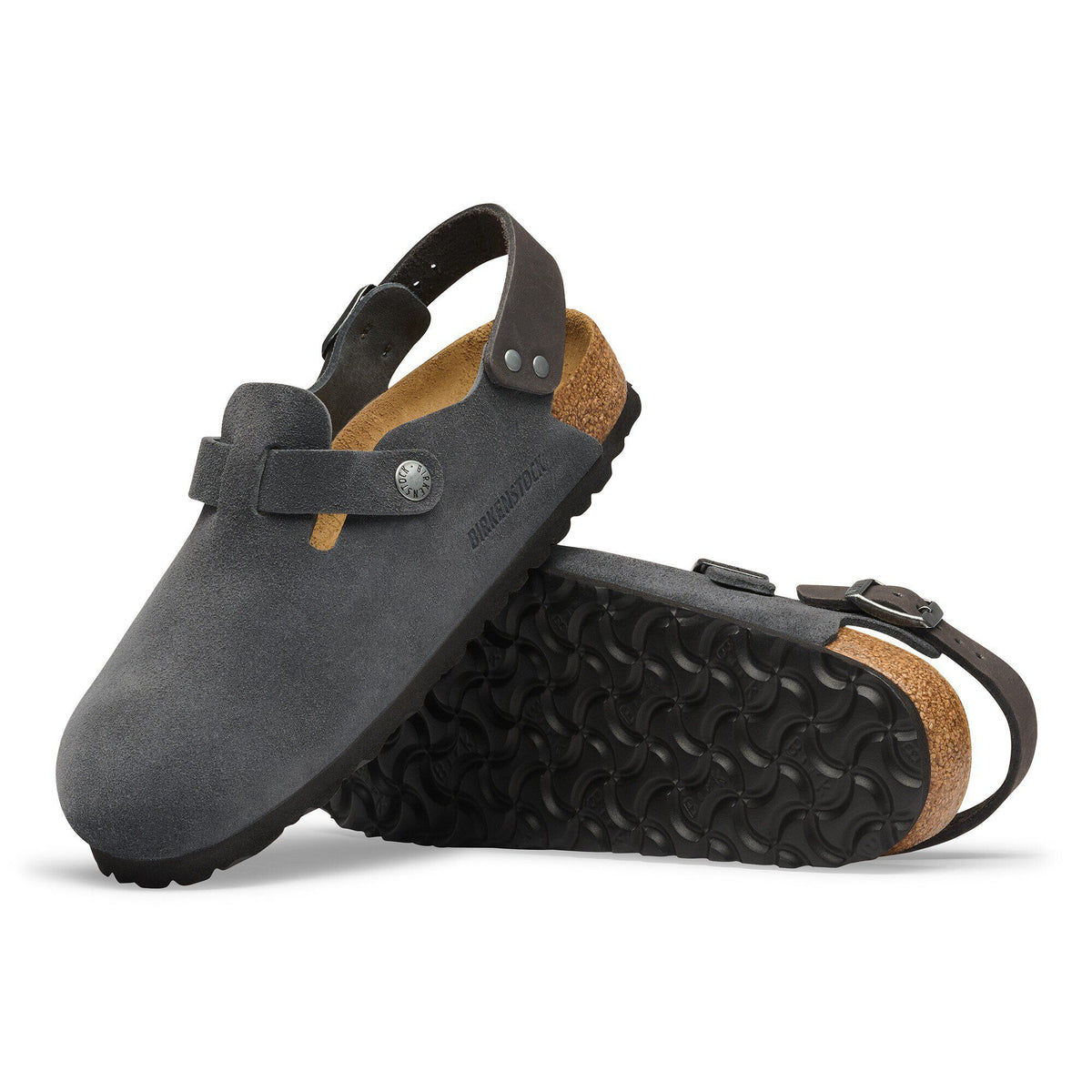 Tokio Suede Leather in Color Charcoal | Birkenstock