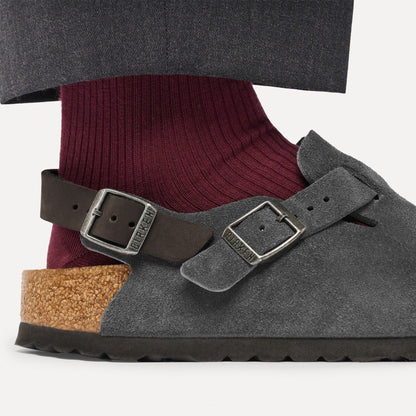 Tokio Suede Leather in Color Charcoal | Birkenstock