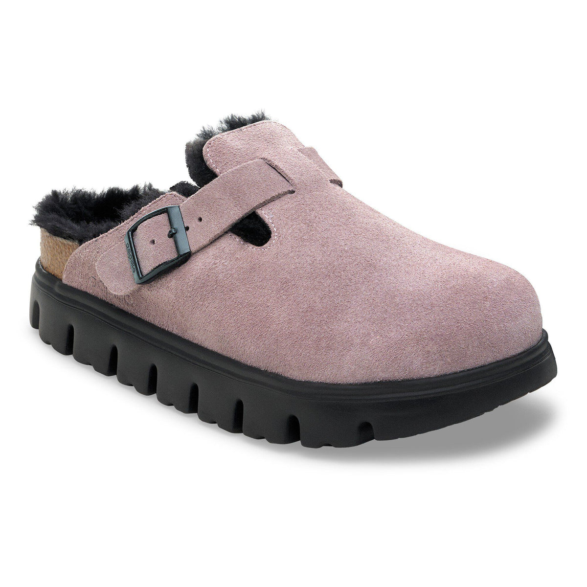 Boston Chunky Shearling Suede Leather in Color Faded Purple | Birkenstock