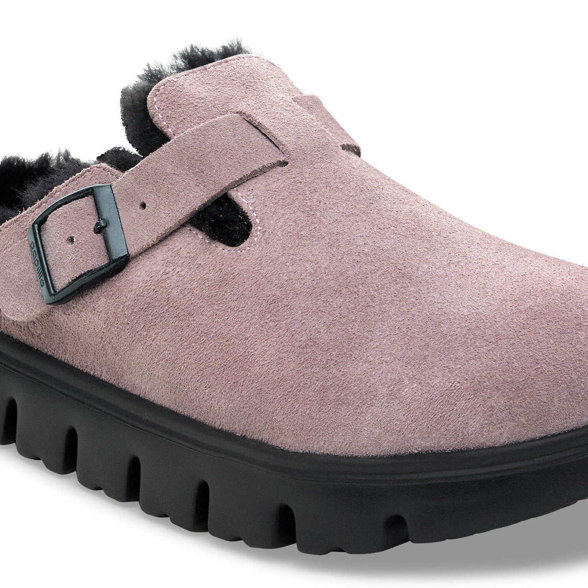 Boston Chunky Shearling Suede Leather in Color Faded Purple | Birkenstock