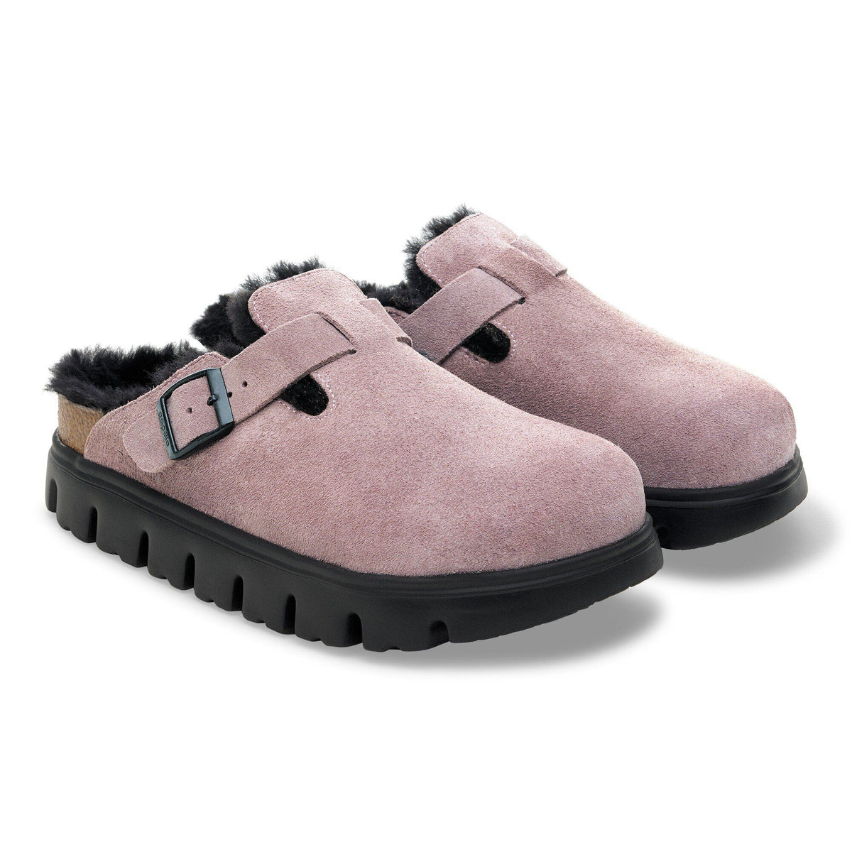 Boston Chunky Shearling Suede Leather in Color Faded Purple | Birkenstock