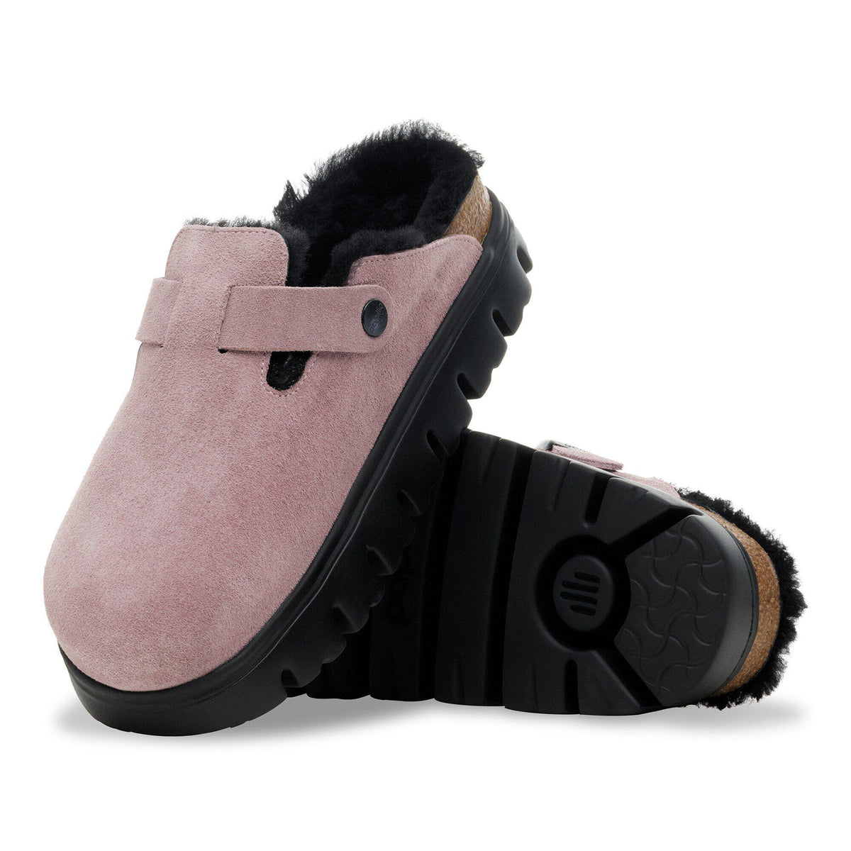 Boston Chunky Shearling Suede Leather in Color Faded Purple | Birkenstock